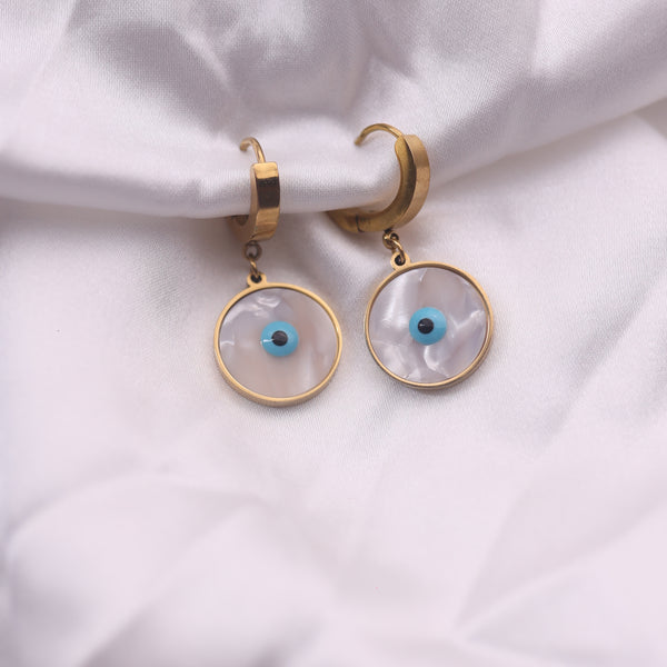 302 Accented Evil Eye Earrings 86884:646:P PL - Earrings | Diny's Jewelers  | Middleton, WI